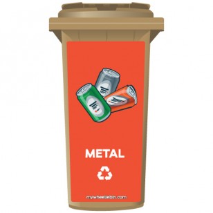 Metal Recycling Wheelie Bin Sticker Panel